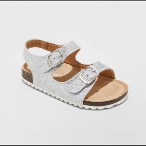 NWT Toddler Girl Silver Sandals - Cat & Jack